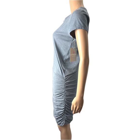 New Athleta Women's Topanga Tee Grey Shirt Dress - Picture 3 of 11